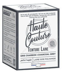 Teinture pour Laine, Soie, Polyamide 300g - Haute Couture : Longue Tenue & Facilité d'Utilisation Gris Charbon