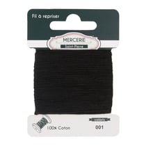 Fil à repriser coton 60 mètres noir