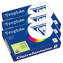 Lot de 3 Ramettes de papier Clairefontaine - 500 feuilles - Vert Nature - A4 - 80g