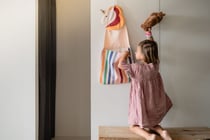 play&go - rangement mural & sac - unicorn