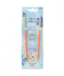 Aiguilles à tricoter circulaires fixes 80 cm Bois Flair Du N°3 au 10 - Pony taille n°4,5