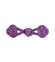 Brandebourg textile 75mm violet lilas