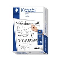 Lot de 10 marqueurs pour tableau blanc - STAEDTLER - Lumocolor 351 - Pointe ogive 2 mm - Noir
