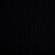 Tissu Double gaze de coton uni Noir