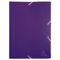 Chemise à élastique 3 rabats Polypropylène 4/10e Opaque Eco - A4 - Violet - x 30 - Exacompta
