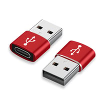 Avizar Lot de 3 Adaptateurs USB Type-C vers USB 3.0 Plug and Play Compacts Rouge