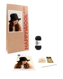 Kit Crochet Chapeau Lily NOIR TU
