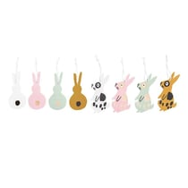 8 étiquettes pendentifs - Lapins