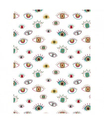 Tissu coton regard de 135 cm de largeur Blanc vendu par 50 cm