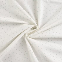 Tissu Coton imprimé Petits coeurs bleus sur fond Blanc