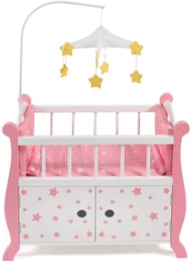 Lit armoire en bois chic poupée - bayer chic 2000 - 51088 - mobilier poupon