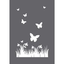 Pochoir de sérigraphie Printemps A5, 1 pochoir+1 spatule,