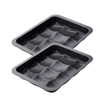Ensemble de 2 Moules 12 mini pains ou brioches 36 x 27 cm Zenker Black Metallic