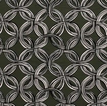 Tissu Crêpe de Viscose Circles abstraits sur fond Vert foncé