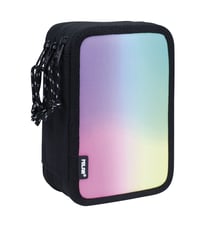 Plumier à 3 compartiments avec contenu Sunset, noir