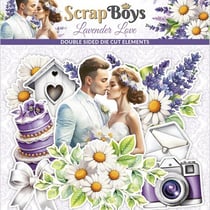 Die cuts formes décoratives scrapbooking ScrapBoys 47 pièces LAVENDER LOVE