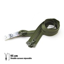 Fermeture éclair Z78 - Séparable double curseur Kaki - 95 cm