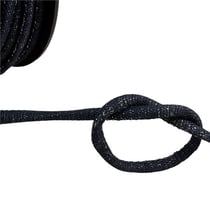Bobine 25m cordon tresse métallisé bleu marine/argent 6mm