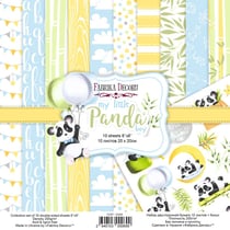10 papiers scrapbooking 20 x 20 cm FABRIKA DECORU MY LITTLE PANDA