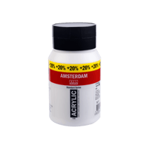 Peinture Acrylique - Blanc de titane - 105 - Amsterdam - Pot de 500ml + 100ml offert