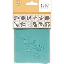 12 pochoirs Colorblock 9x9 cm - Artemio