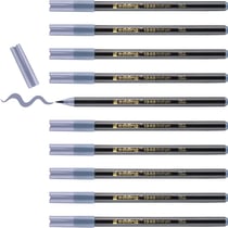 Lot de 10 feutres pointe pinceau - EDDING - Gris argent - 1-3 mm