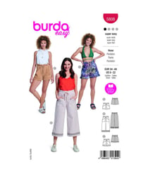 Patron Burda Easy n°5808 – Pantalon et short Femme Tailles 34-48 Super Facile taille n°FR 34-48