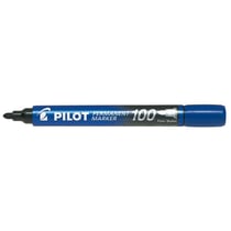 Lot de 12 Marqueurs Permanent SCA 100 Pointe Ogive Fine / Moyenne Bleu PILOT