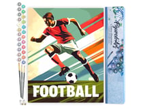 Peinture par Numéro Figured'Art - Affiche sportive Football - Kit de Loisir Créatif DIY Numéro d'Art Complet - 40x50cm sans châssis en bois