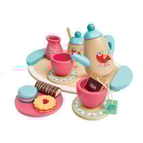 Service a thé en bois couleur pastel - Hape - Jaune