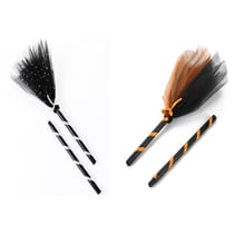 Balai de Sorcière en Tulle à Assembler - Noir/Orange