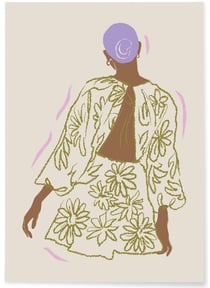 Affiche La femme à fleurs | A3 : 29,7x42cm