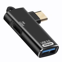 LinQ Adaptateur OTG USB vers USB-C et Charge USB-C 100W Transfert 5Gbps Noir