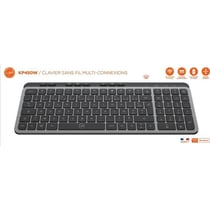 Clavier compact - Touches plates - KP450W - AZERTY - FR - Multi-connexions - Noir