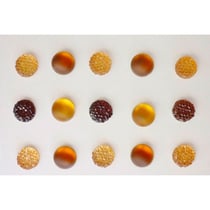 Graine Créative - Strass adhésif givré 10mm Marron 15 pièces