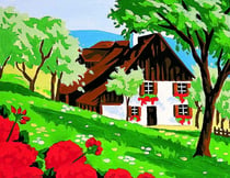 Kit canevas à la campagne 20x25cm