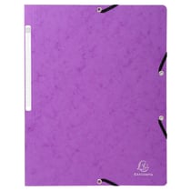 Chemise à élastique sans rabat carte lustrée 400gm2 - A4 - Violet - x 25 - Exacompta