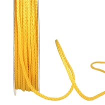 Bobine 30m cordelière polyester 2mm jaune citron