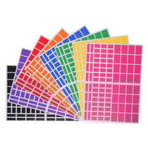 Gommettes - Rectangle - Plusieurs tailles et couleurs - 1536 stickers - Repositionnable - Cléopâtre
