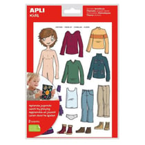 Apli Agipa - Gommettes S'habiller (garçon) x 35