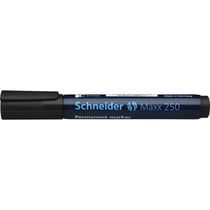 Lot de 10 marqueurs permanents - SCHNEIDER - Pointe biseautée 2+7 mm - Noir