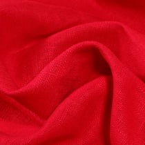 Tissu Ramie Lin uni Rouge