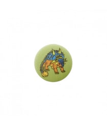 Carte de 3 boutons Dinosaure polyester à queue 15mm - Prym Ankylosaure Vert