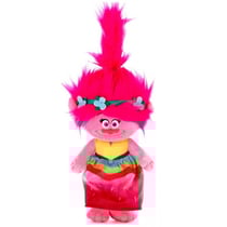 Peluche trolls world tour poppy robe rose 28 cm - peluche licence dreamworks