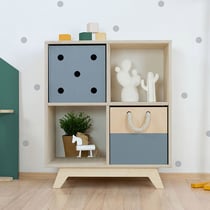 Meuble de rangement NABOSKY verni 2x2