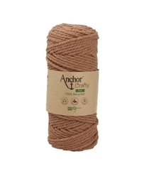Corde de Coton Recyclé Macramé Anchor Crafty Fine - 250gr - Anchor 123 Marron Cacahuète