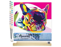 Peinture par Numéro Figured'Art - Carlin Pop Art - Kit de Loisir Créatif DIY Numéro d'Art Complet - 40x50cm toile roulée + châssis en bois à monter