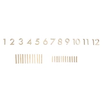 Chiffres en bois, FSC Mix Cred, nature, Chiffres 1 - 12, 24 traits, 39 pces