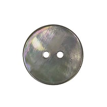 Bouton en nacre rond gris foncé