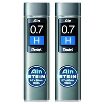 Lot de 2 étuis de 40 mines graphite PENTEL AIN STEIN C277 - 0,7 mm - Dureté H